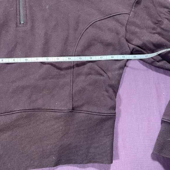 Universal Thread 1/4 zip cropped sweatshirt in brown - size medium - Picture 3 of 4